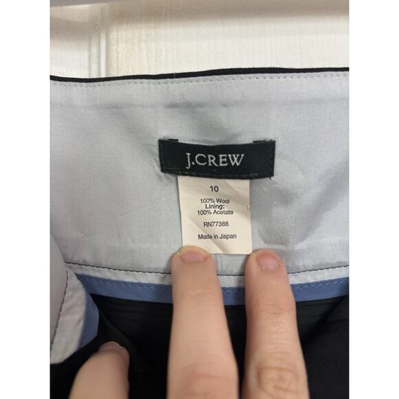 Y2K J Crew 100% Wool Black Pencil Skirt Size 10 Preppy Classic Office Siren - Picture 5 of 6